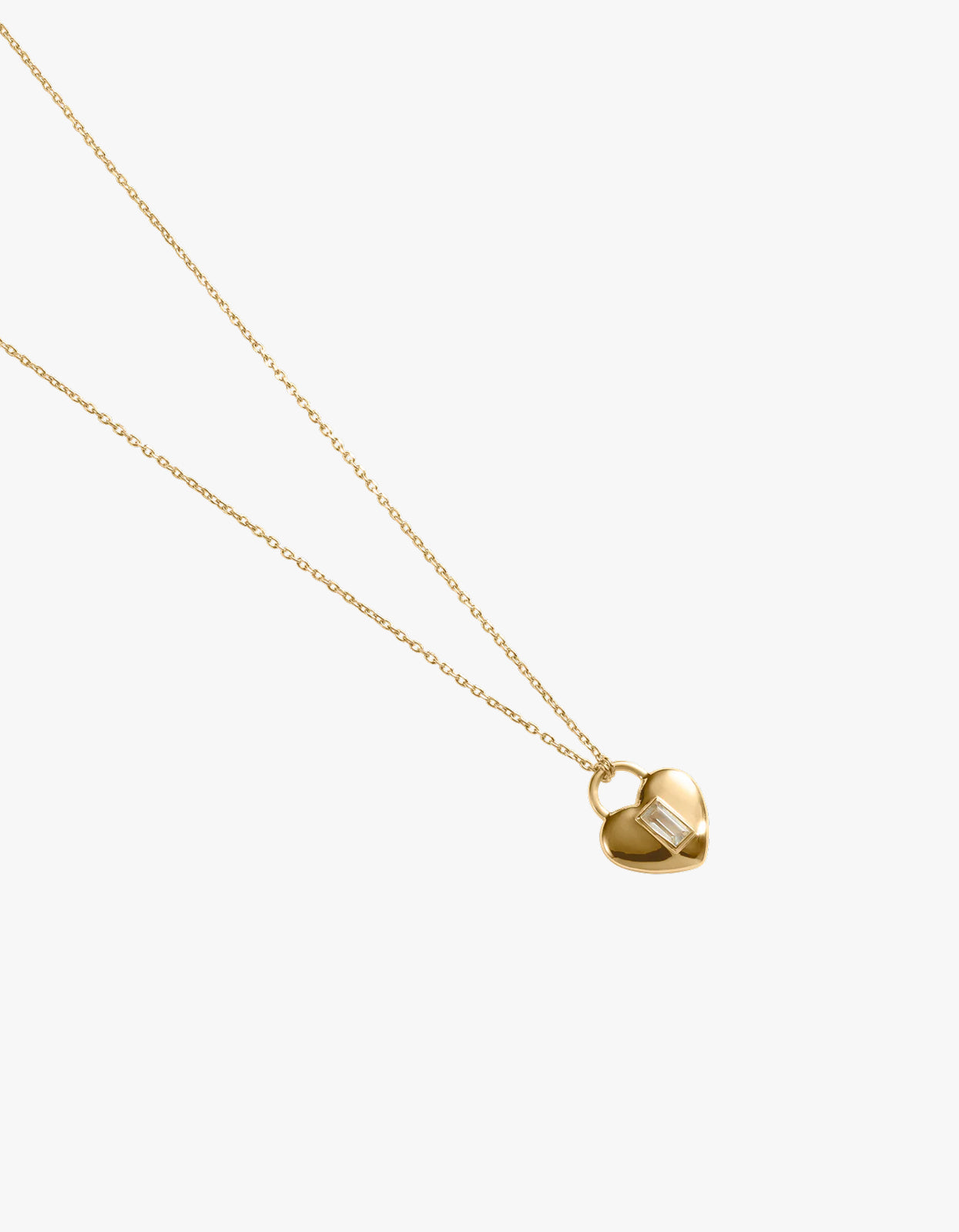 Vera Heart Lock Necklace - 18K Gold Plated