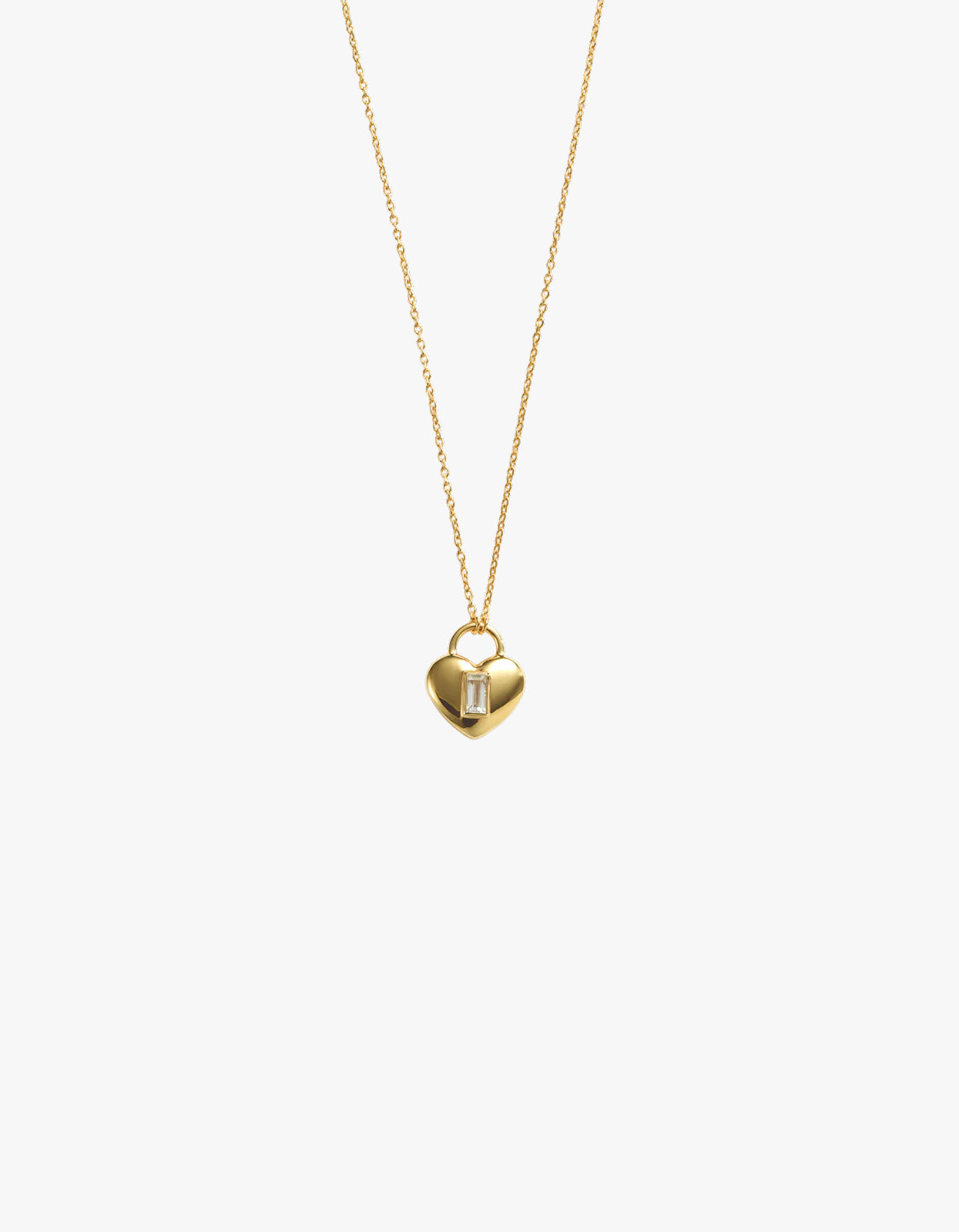Vera Heart Lock Necklace - 18K Gold Plated
