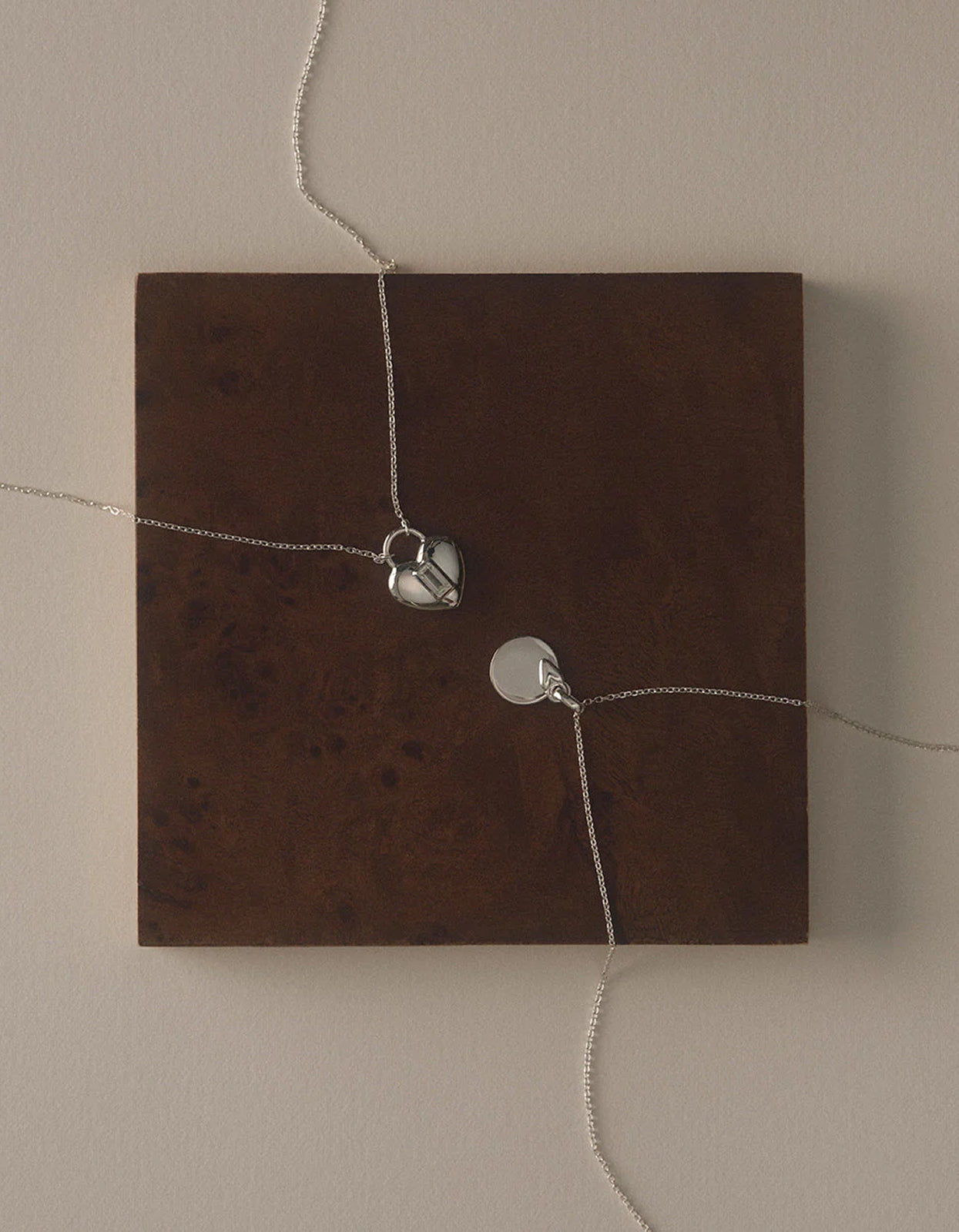 Vera Heart Lock Necklace - Sterling Silver