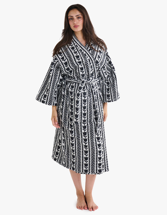 Flower Chain Terry Bath Robe - Flower Chain