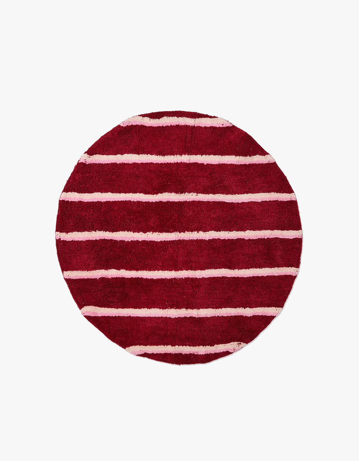 Ruby Rose Stripe Round Bath Mat