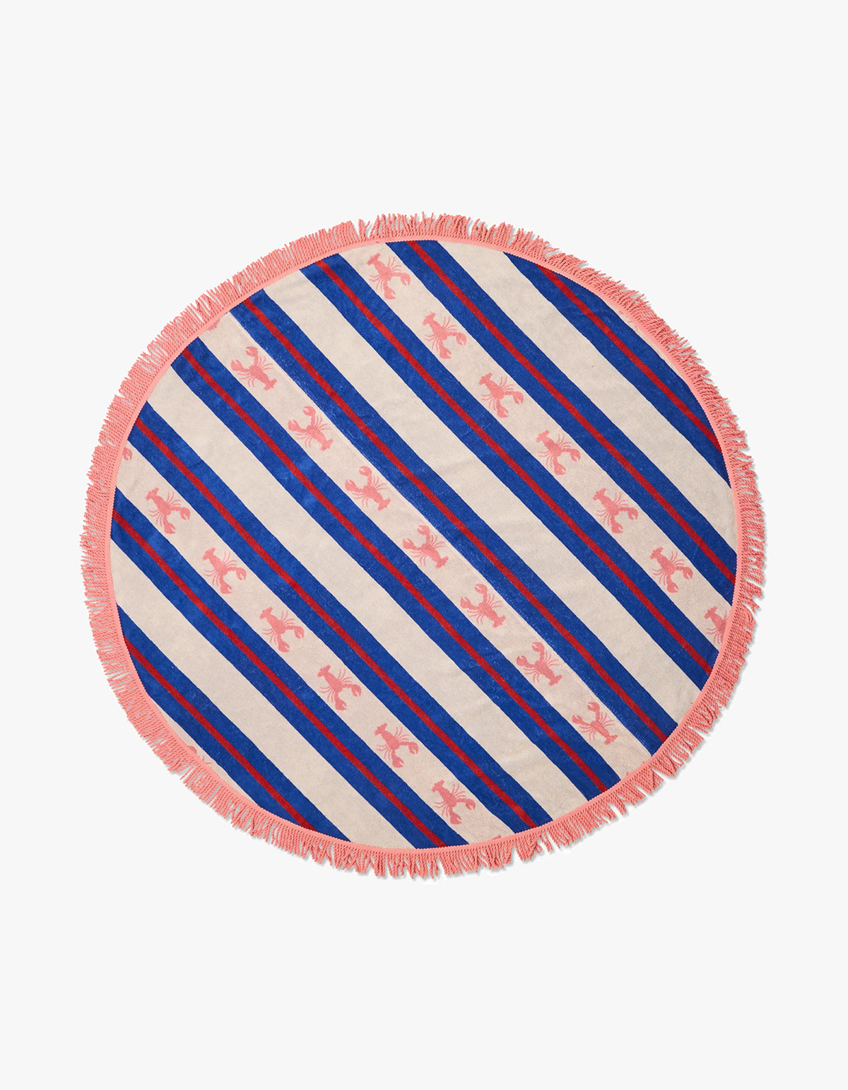 Lobster Fan Club Terry Round Beach Towel