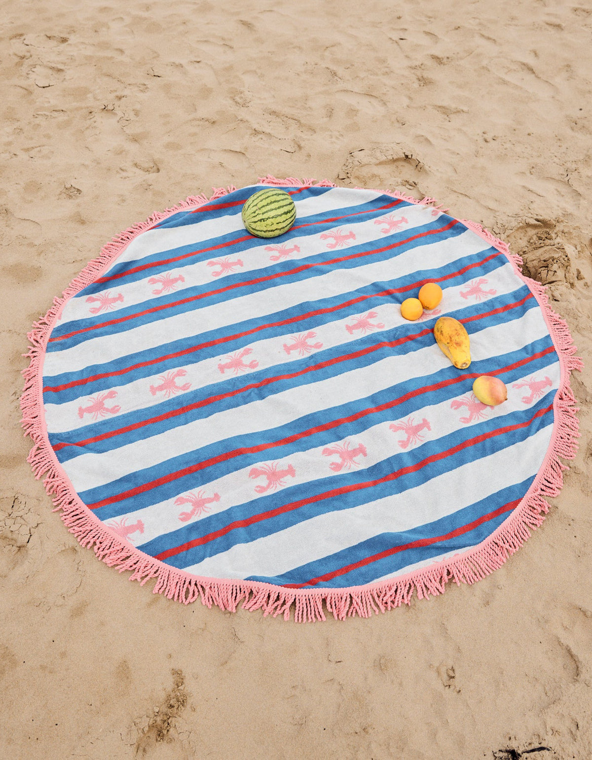 Lobster Fan Club Terry Round Beach Towel