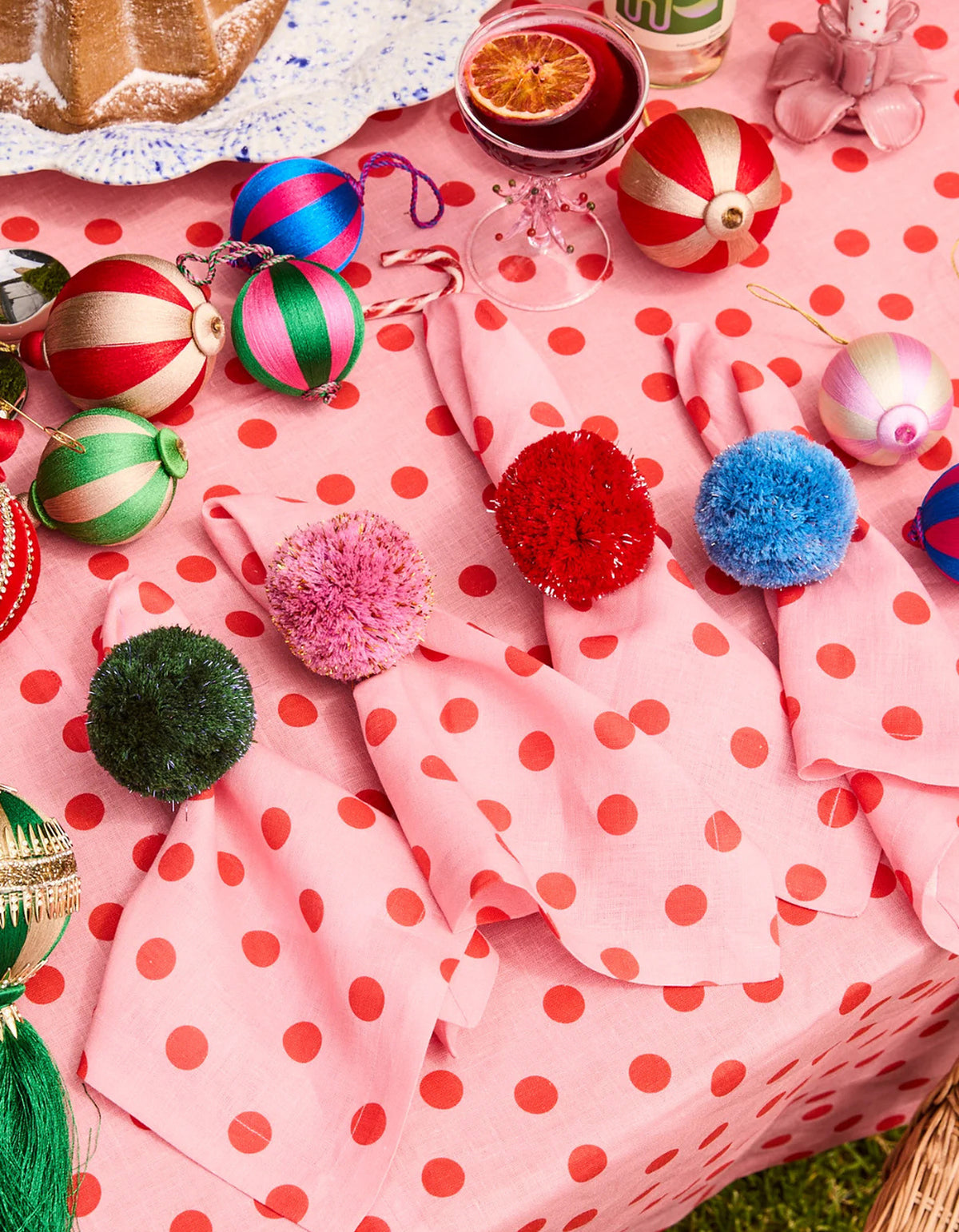 Polkadot Pink 4P Napkin Set