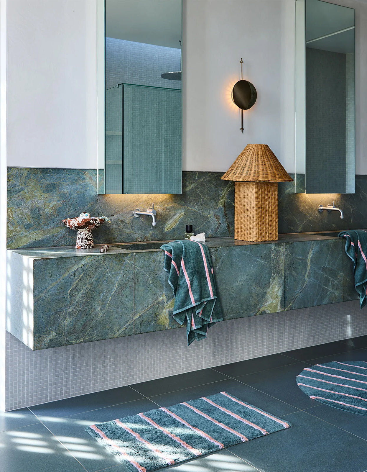 Bath Mat - Wakame Stripe Crush