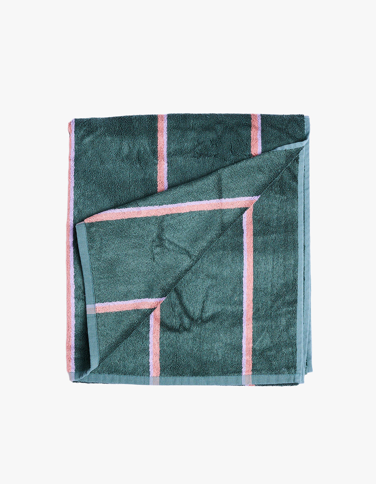 Bamboo Terry Bath Towel - Wakame Stripe Crush