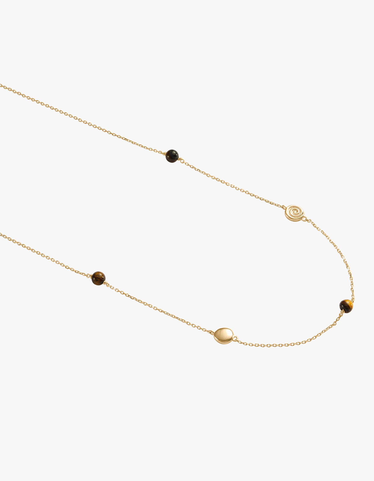 Tempo Tigers Eye Necklace - 18K Gold Vermeil