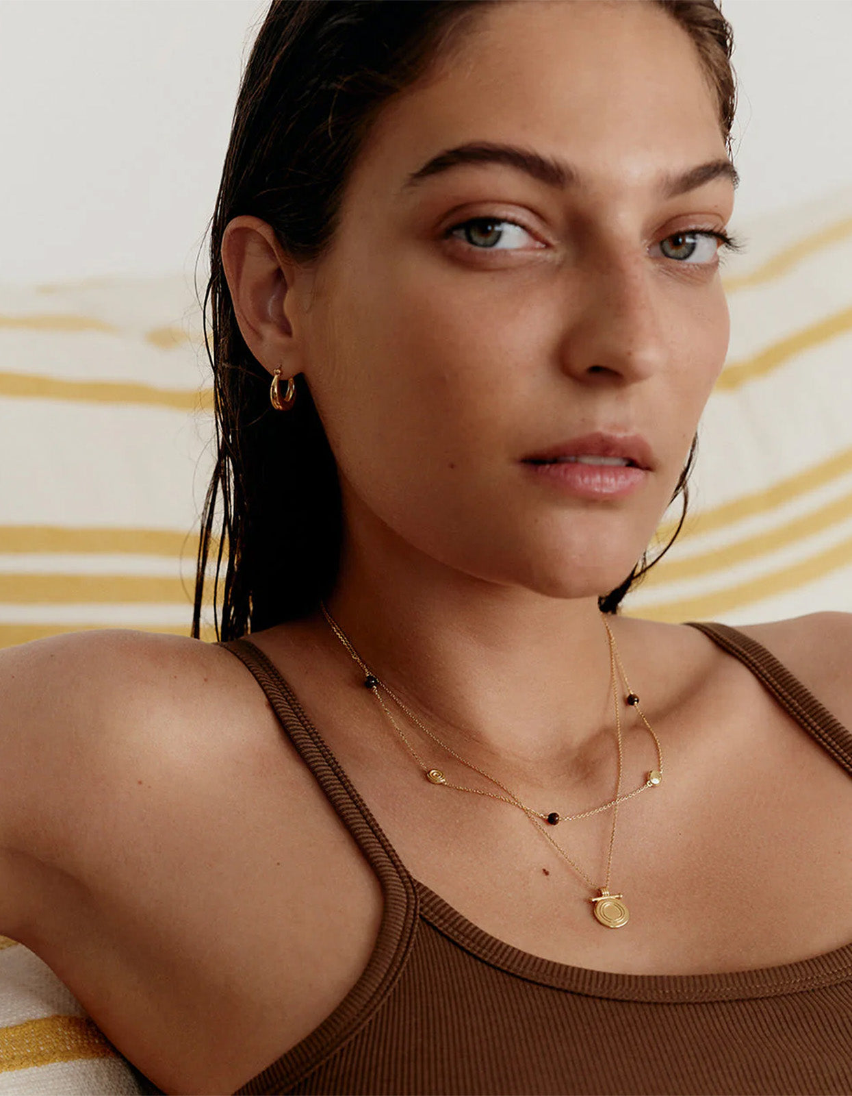 Tempo Tigers Eye Necklace - 18K Gold Vermeil