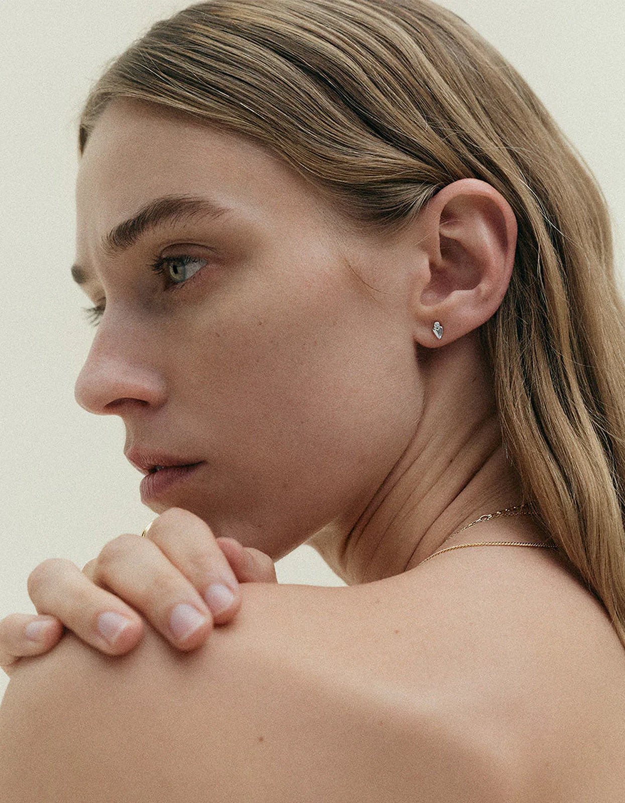 Abode Heart Studs - Sterling Silver