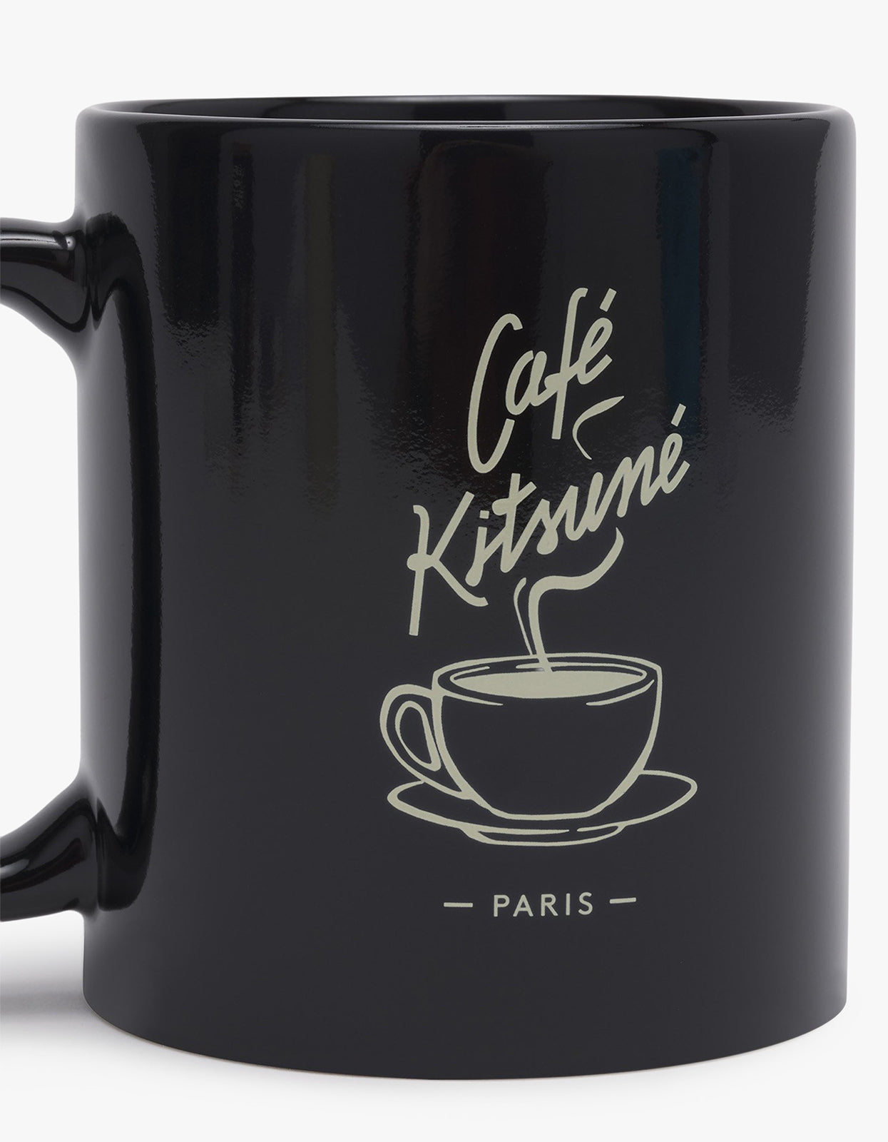 Cafe Kitsune Coffee Cup Mug - Black