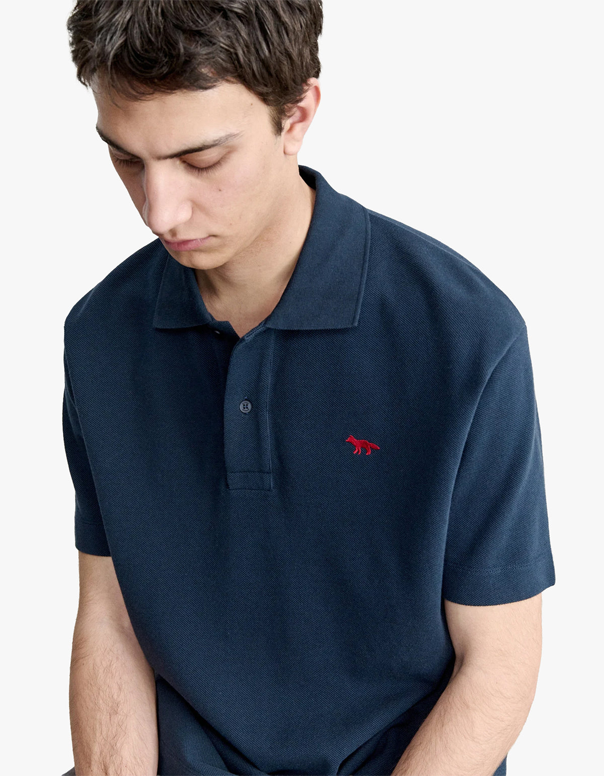 Red Profile Fox Comfort Polo - Classic Navy