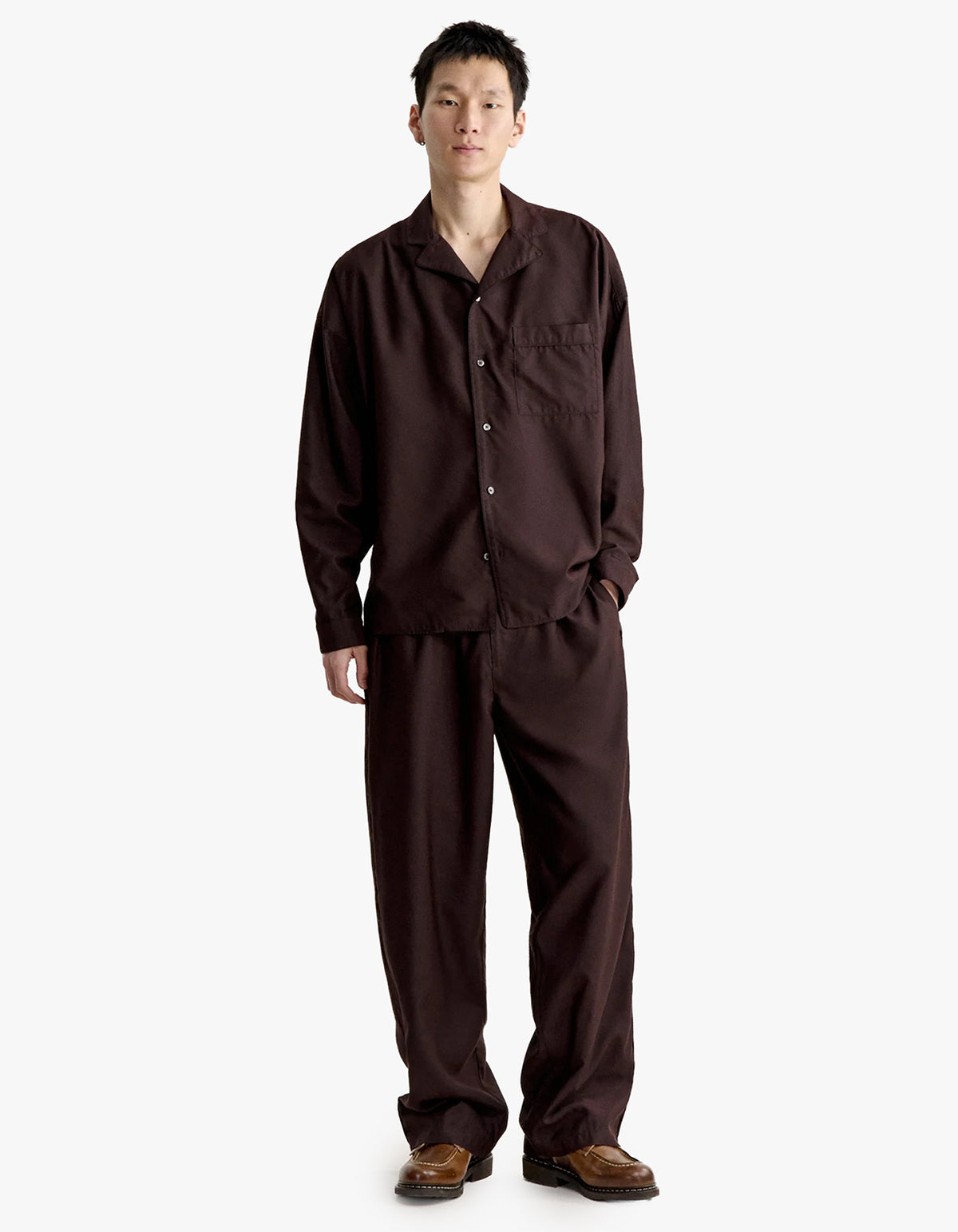 Festive Fluide Pants - Dark Wood