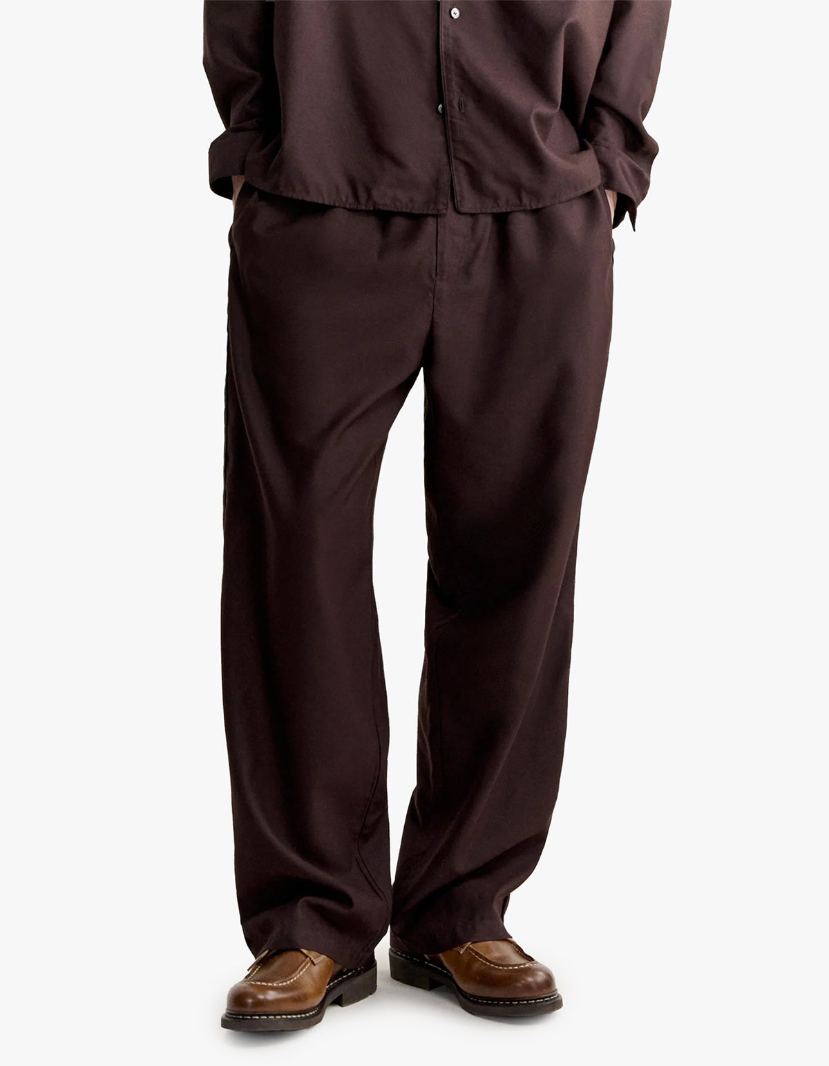 Festive Fluide Pants - Dark Wood