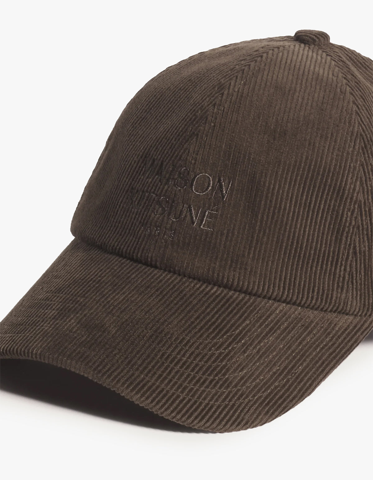 Maison Kitsune Paris Corduroy Cap - Cobblestone