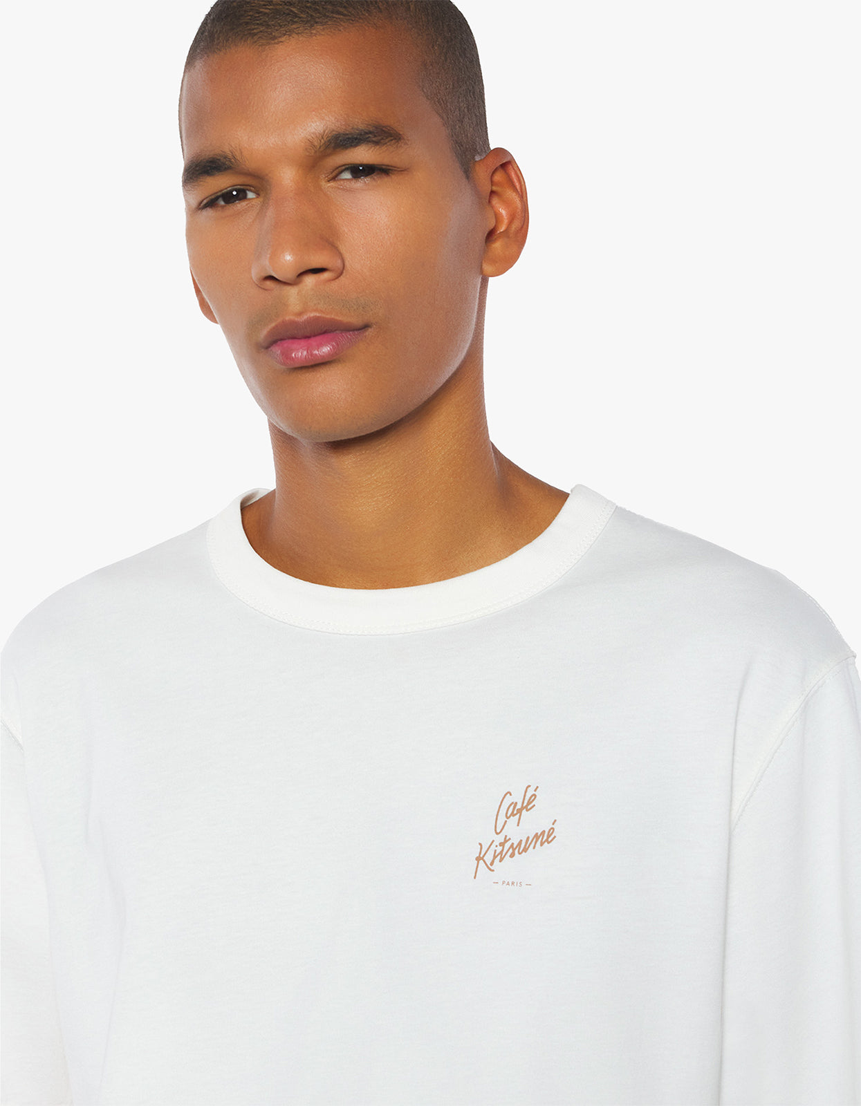 Cafe Kitsune Biking Barista Fox Relax T Shirt - Tapioca