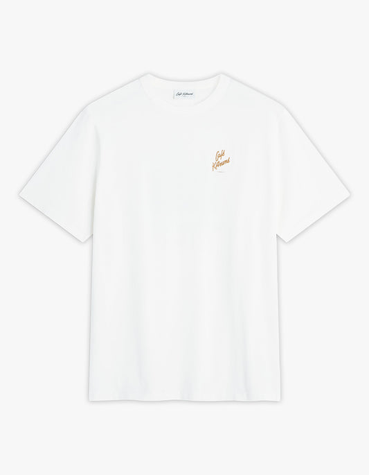 Cafe Kitsune Biking Barista Fox Relax T Shirt - Tapioca