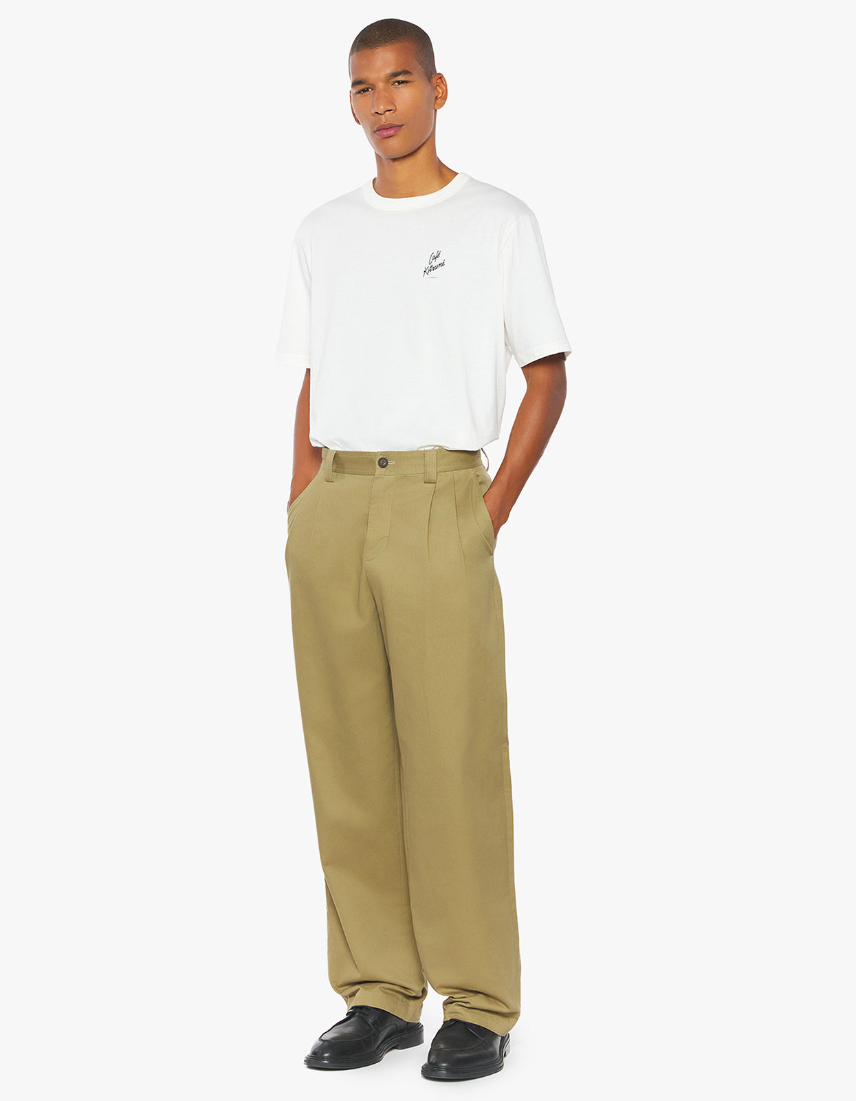 Cafe Kitsune Cappuccino Relax T Shirt - Tapioca