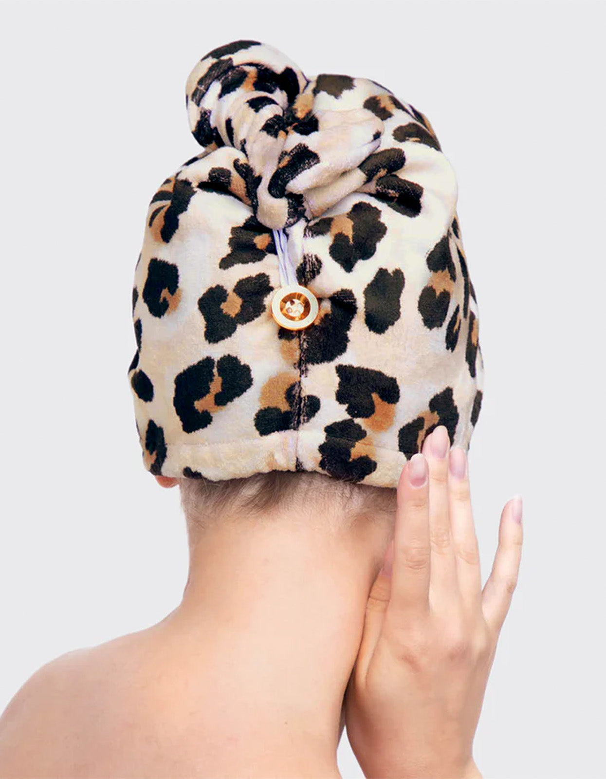 Microfiber Quick-Dry Hair Towel Turban - Leopard