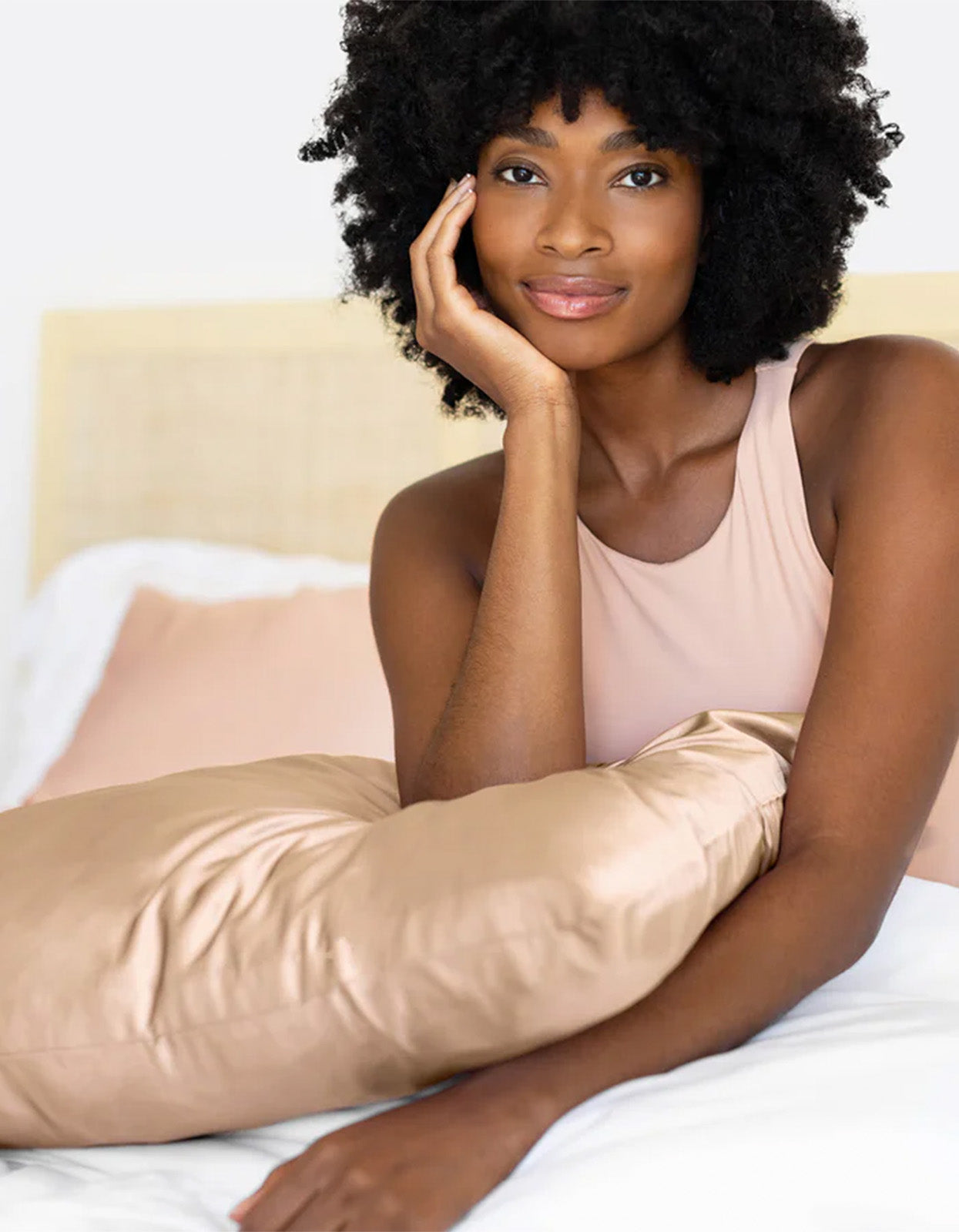 Satin Pillowcase In Champagne