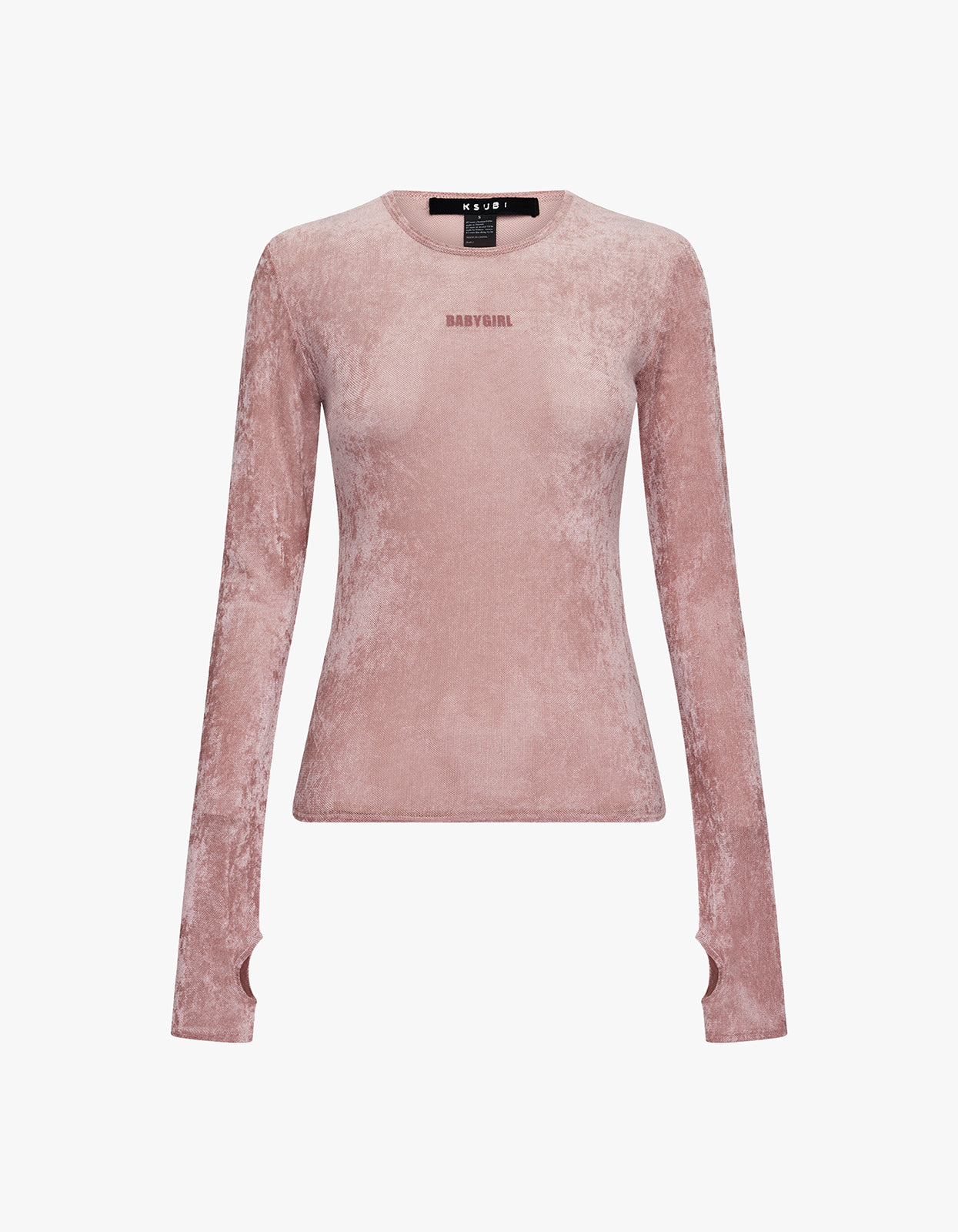 Baby Girl Mesh L/S Top - Cameo Pink