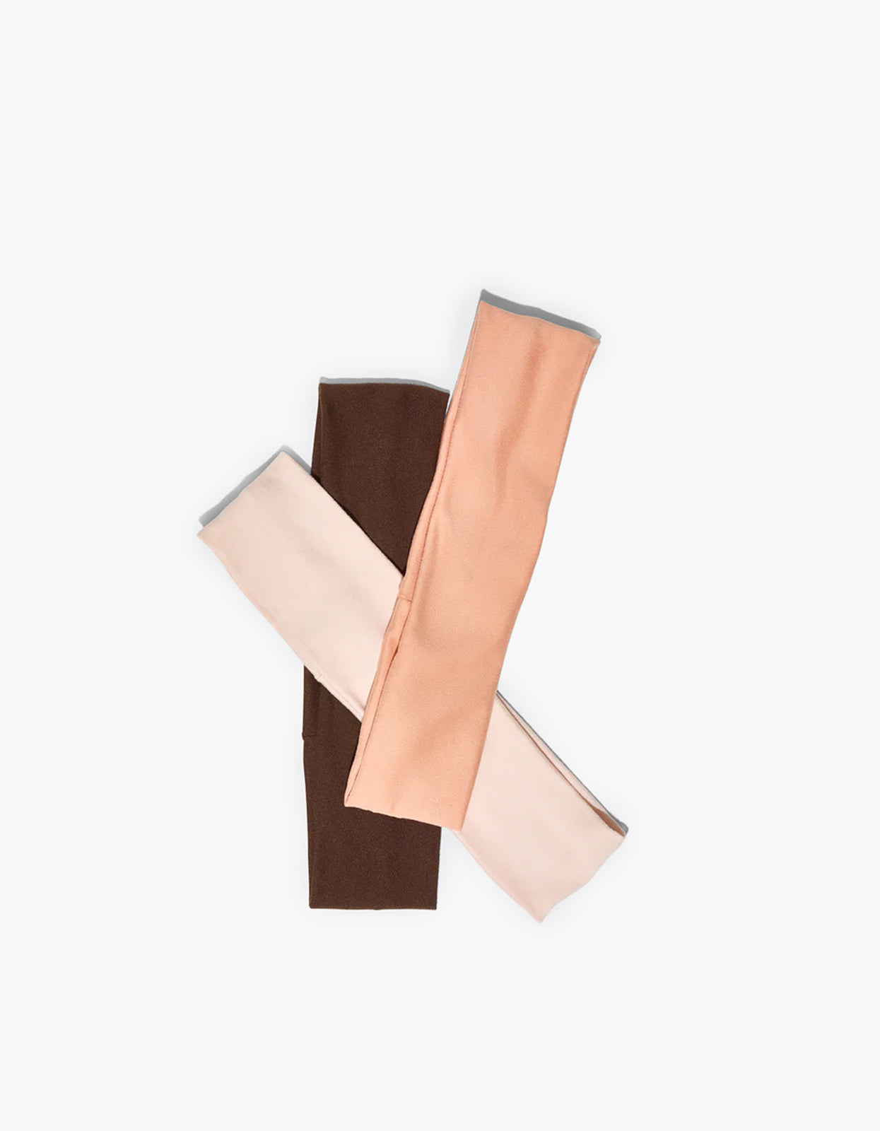 Recycled Fabric Active Headbands 3Pc Set - Rosewood