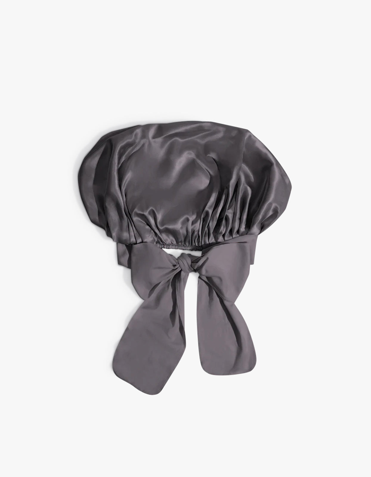 Adjustable Oversized Satin Bonnet - Charcoal