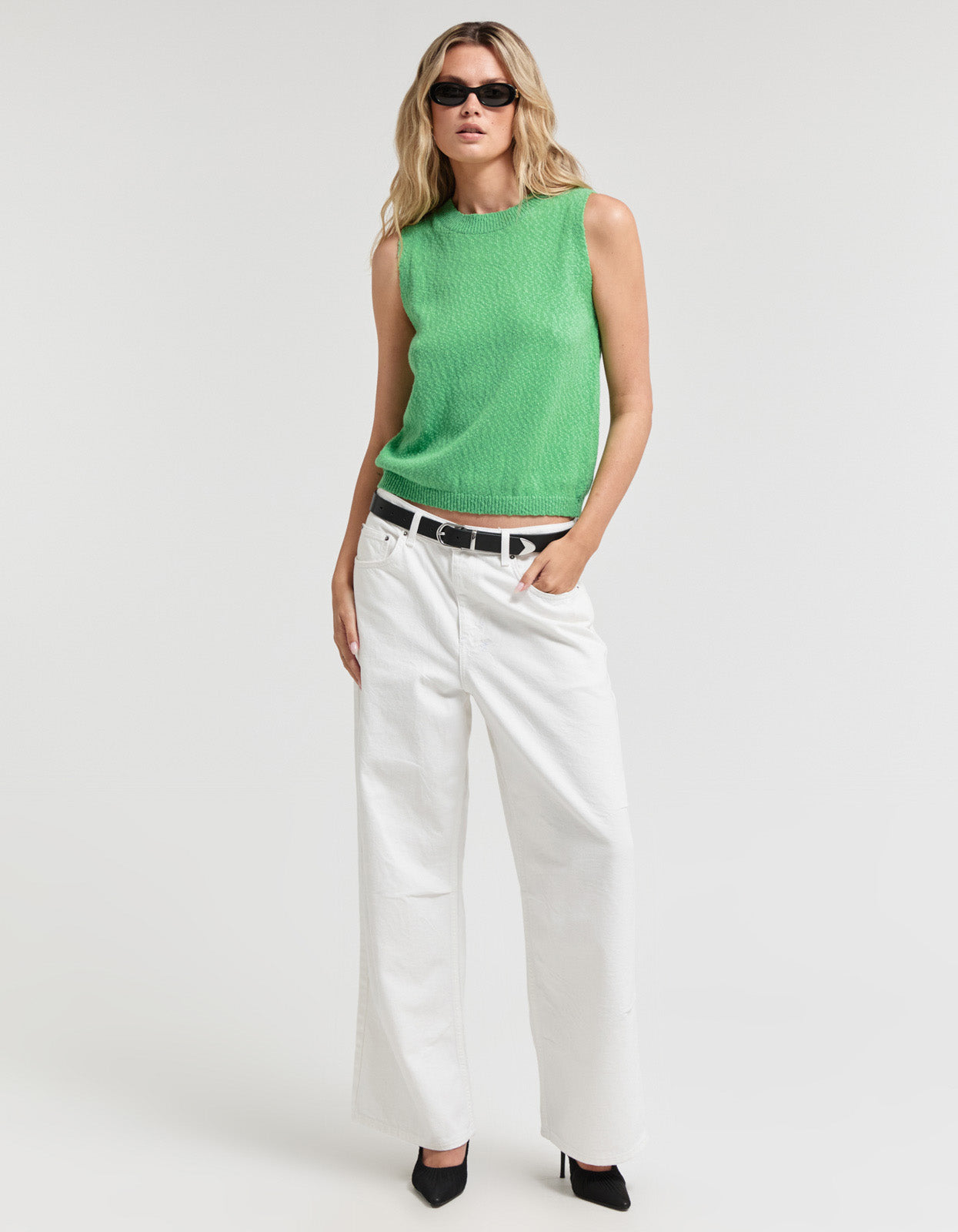 Katia Knit Vest - Green