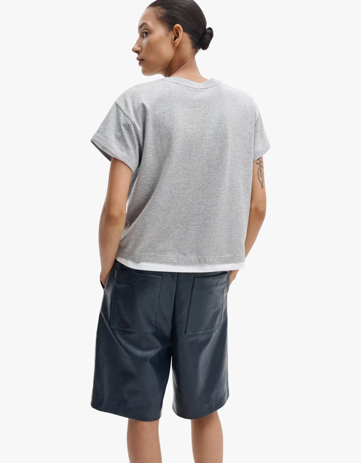 Kelly Boxy Jersey Tee - Heather Grey