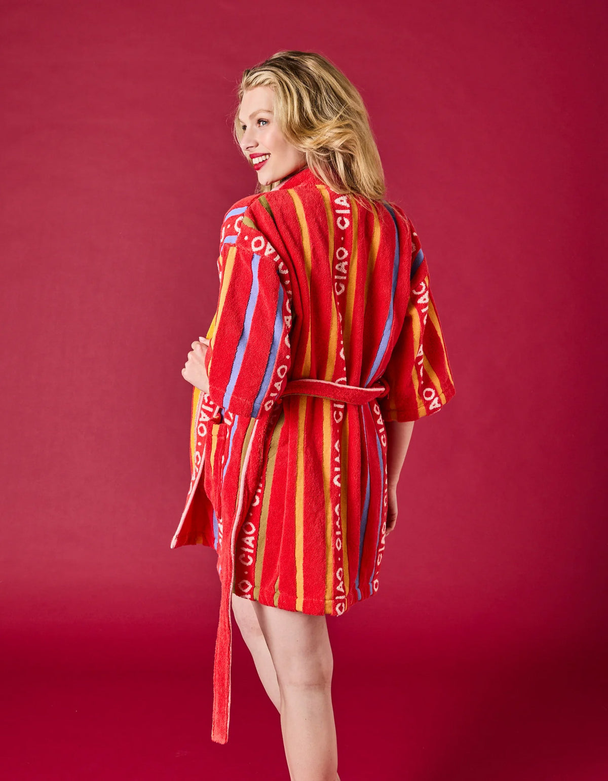 Ciao Stripe Terry Mini Bath Robe
