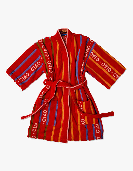 Ciao Stripe Terry Mini Bath Robe