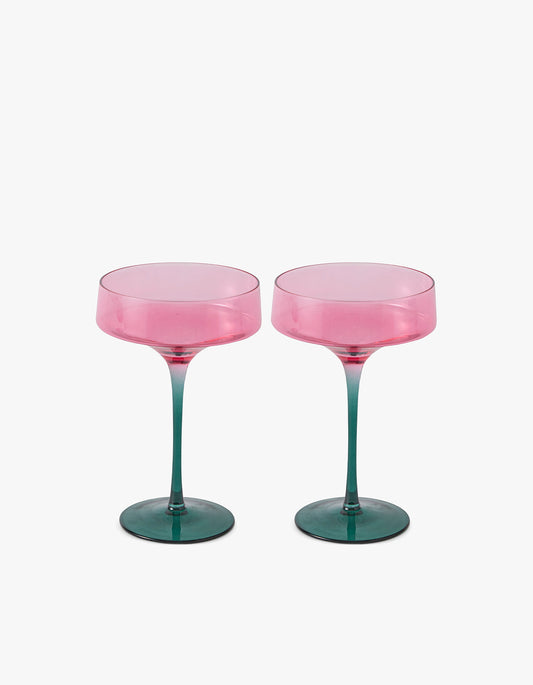 Isle Of Pink Margarita Glass 2P Set