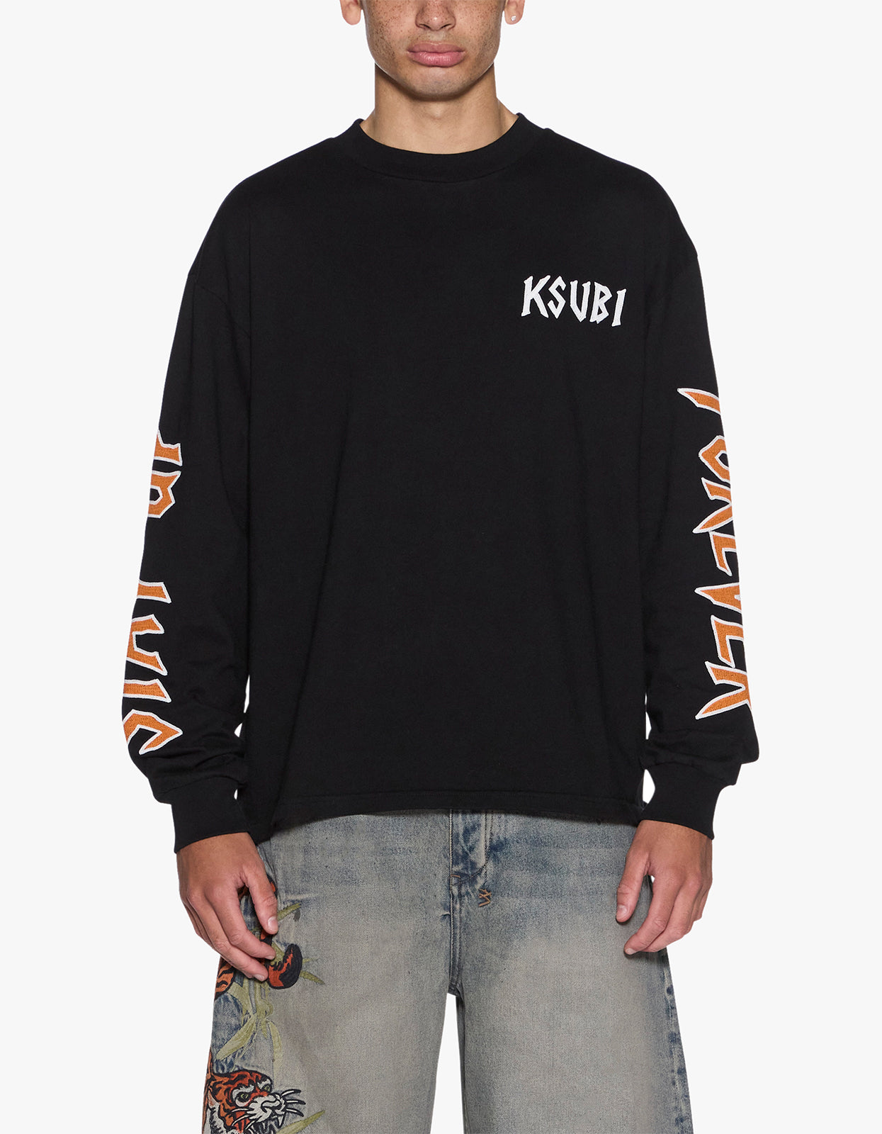 Stay Up Ekcess L/S Tee - Jet Black