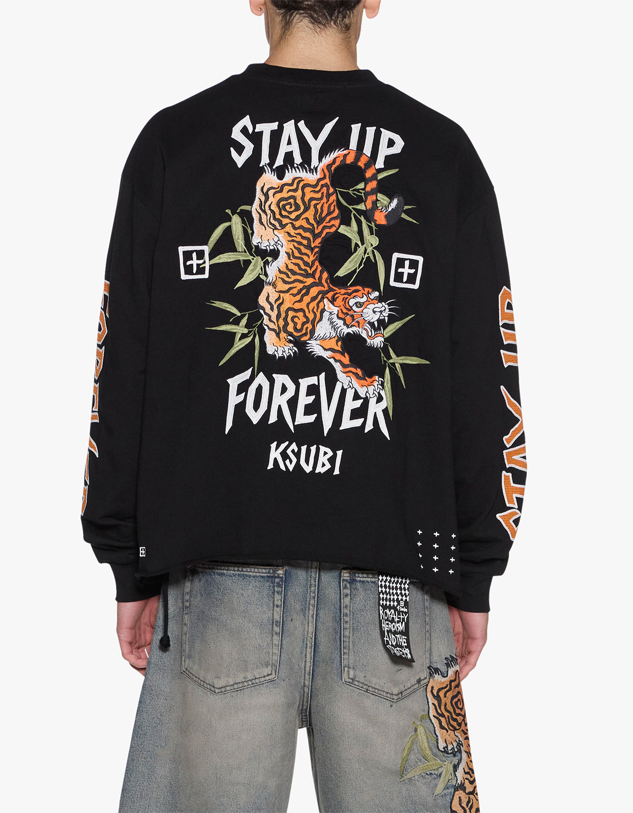 Stay Up Ekcess L/S Tee - Jet Black