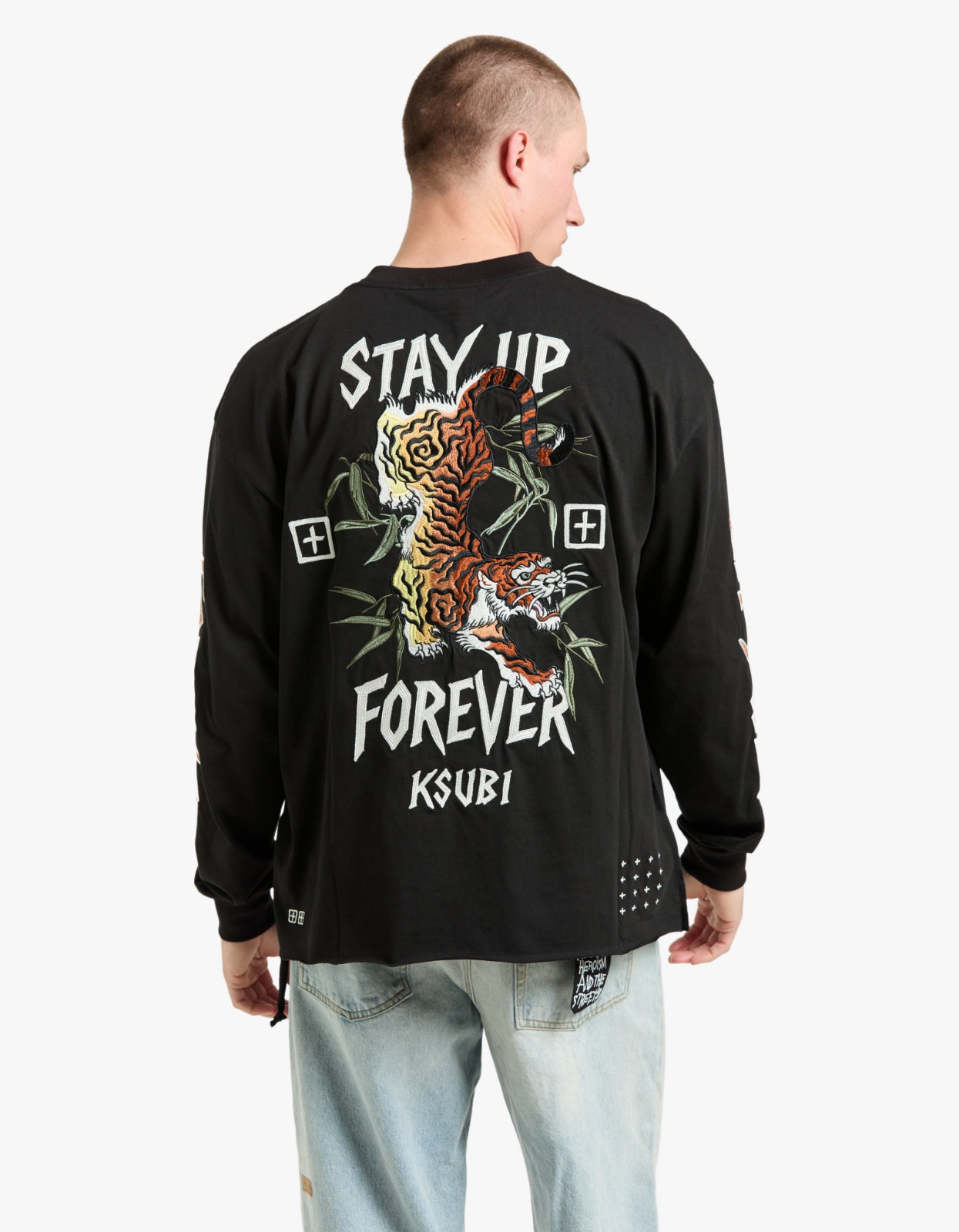Stay Up Ekcess L/S Tee - Jet Black