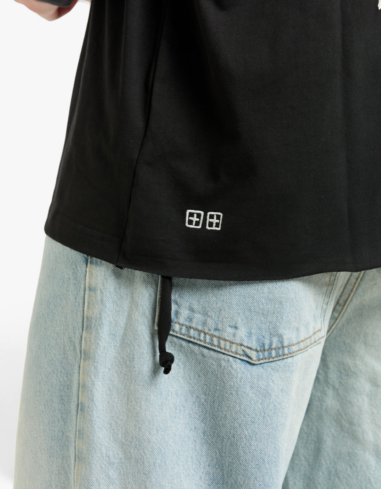Stay Up Ekcess L/S Tee - Jet Black