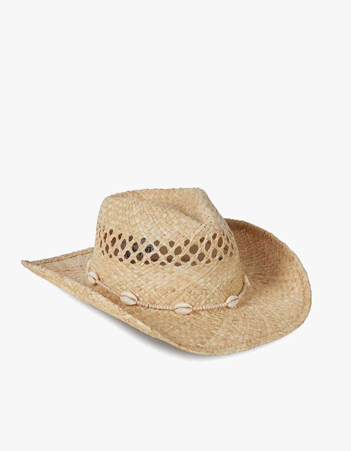 Seashells Cowboy Hat - Natural
