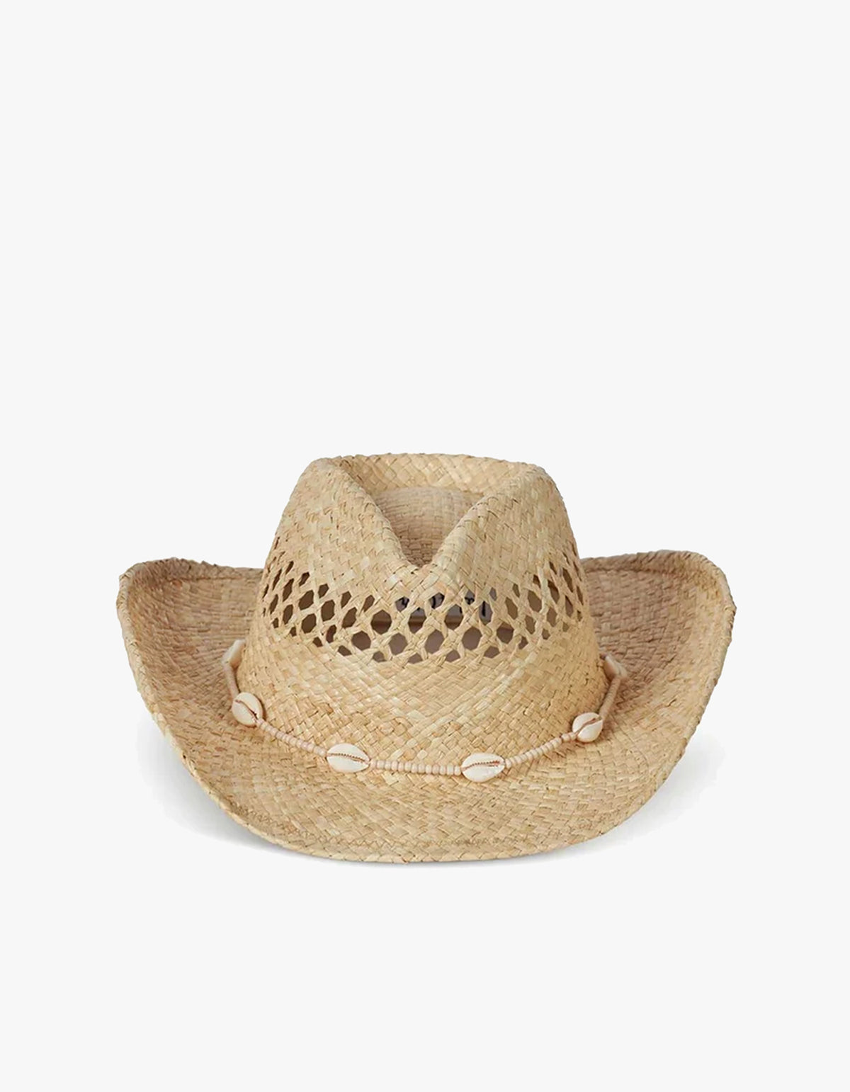 Seashells Cowboy Hat - Natural