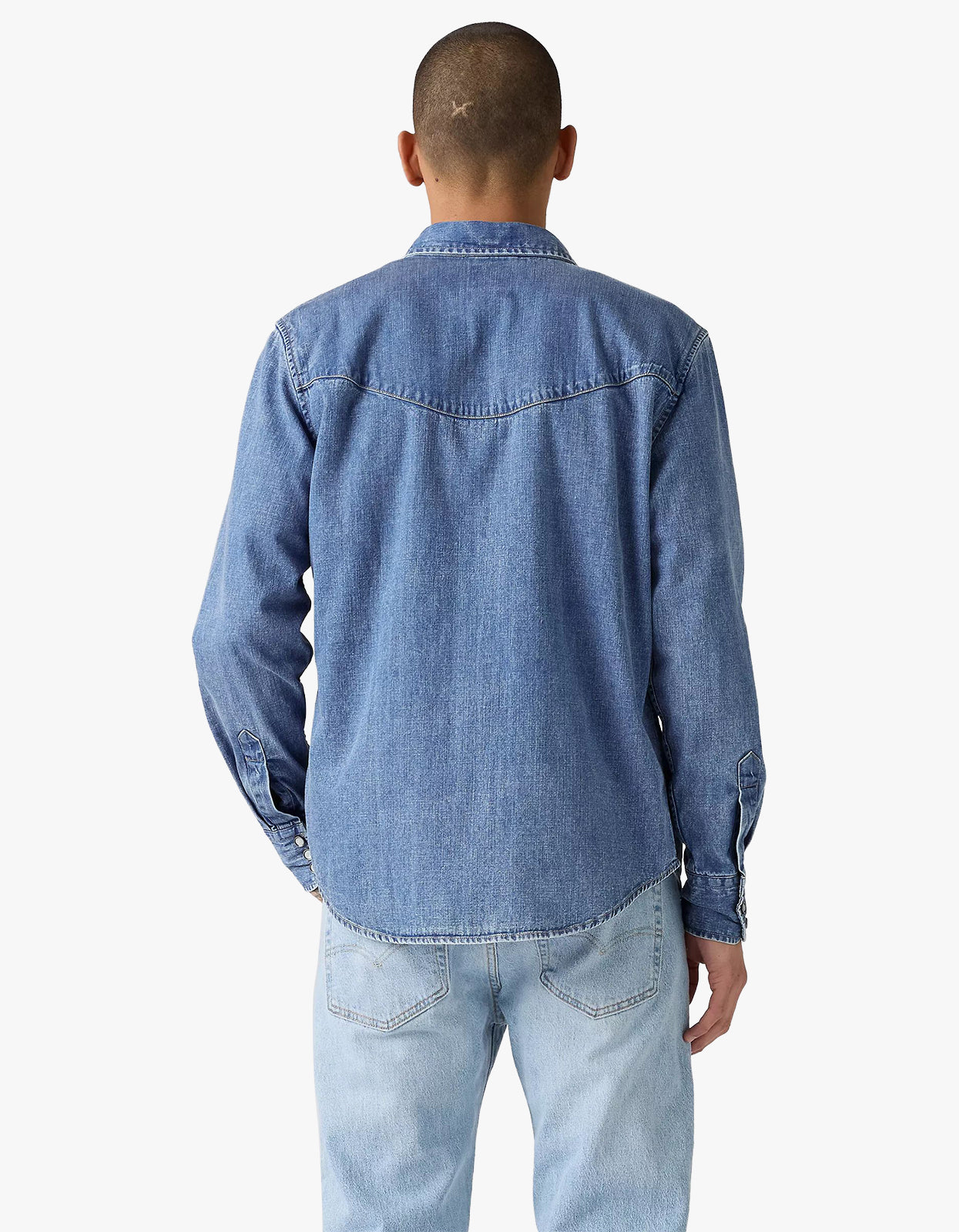 Smiley Western Shirt - Just A Smile Med Indigo