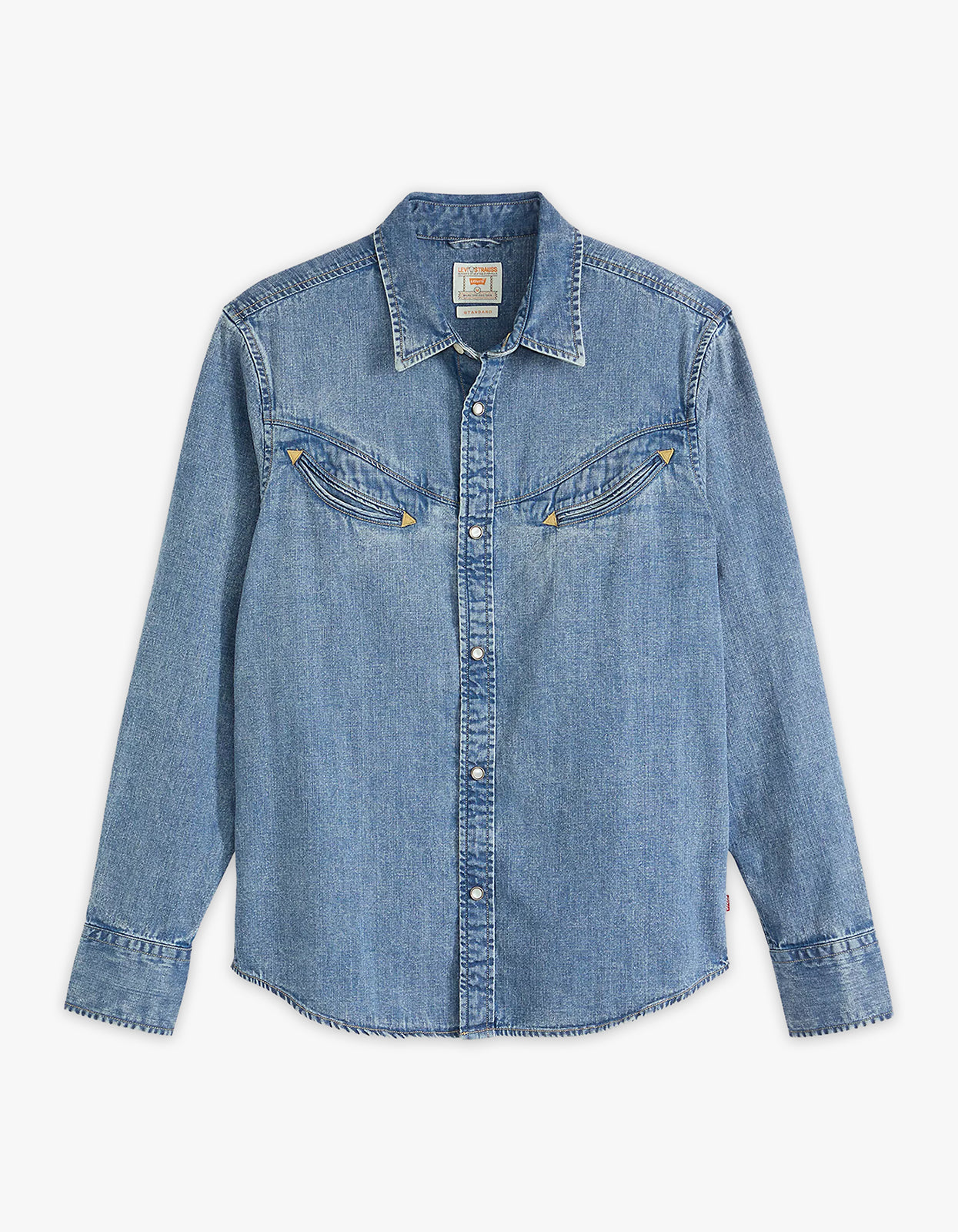 Smiley Western Shirt - Just A Smile Med Indigo