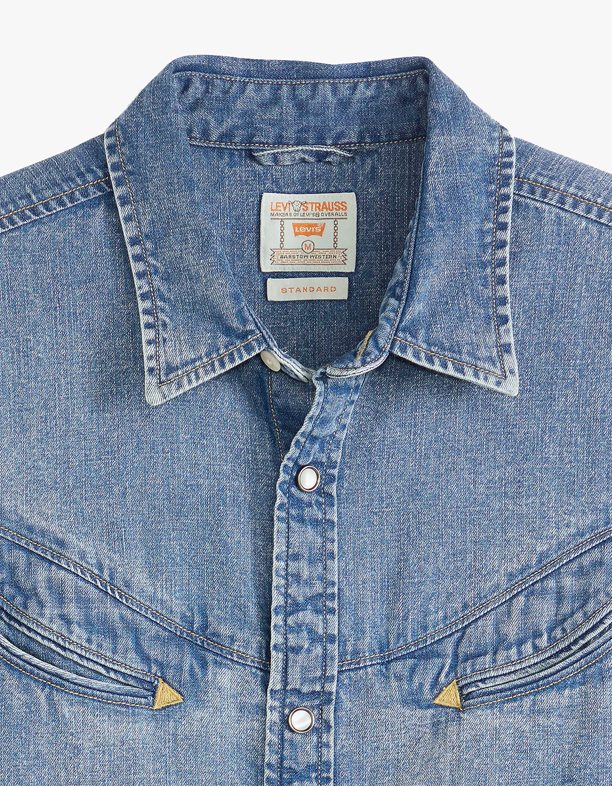 Smiley Western Shirt - Just A Smile Med Indigo