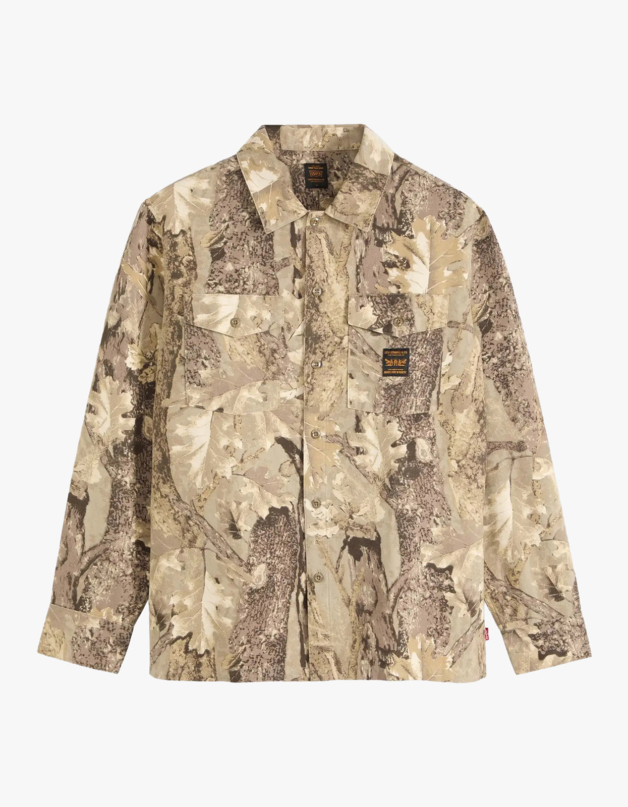 Workwear L/S Worker Shirt - Tex Forest Camo Gravel