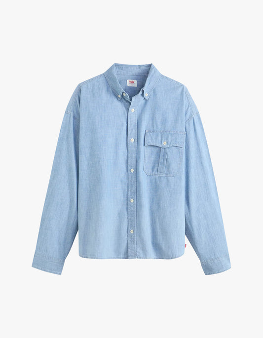 Zandt L/S Cropped Shirt - Charlie Light Chambray