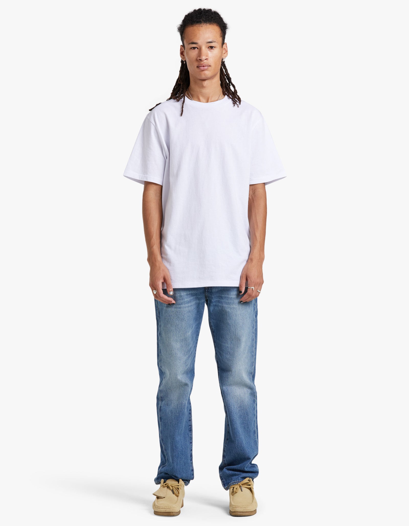 Superette | Drawn Varsity Classic T Shirt - 02 Off White