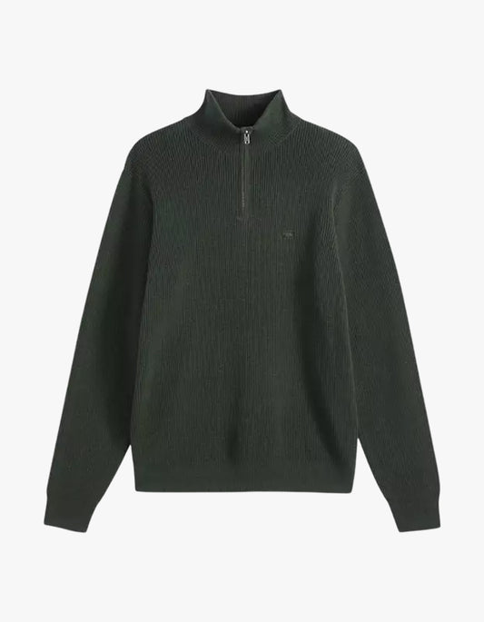 Housemark Quarter Zip Sweater - Duffel Bag Heather Green