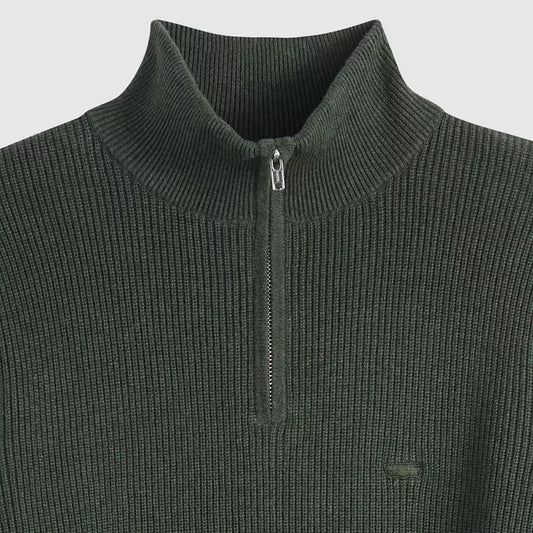 Housemark Quarter Zip Sweater - Duffel Bag Heather Green