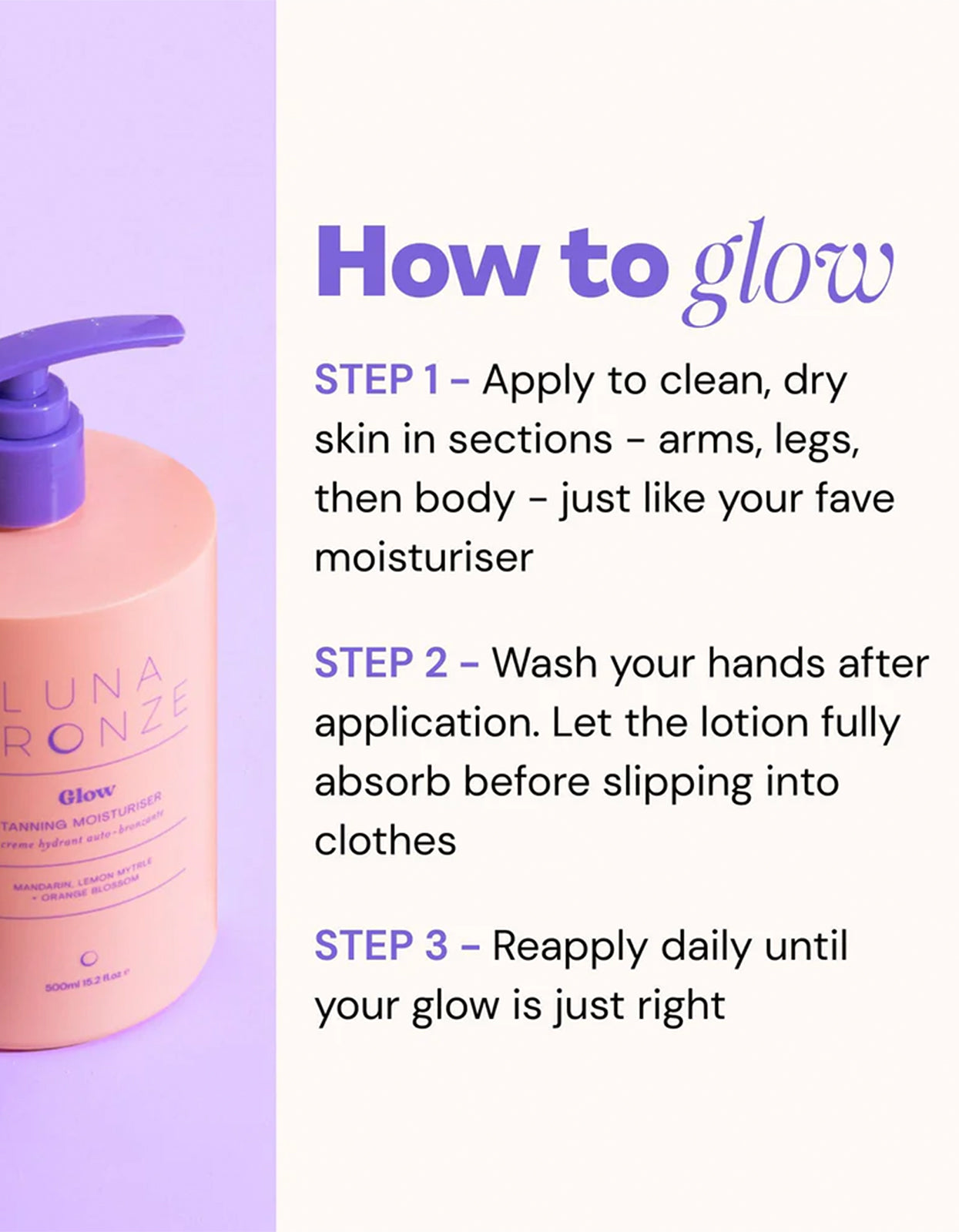 Glow Gradual Tanning Moisturiser 500ml