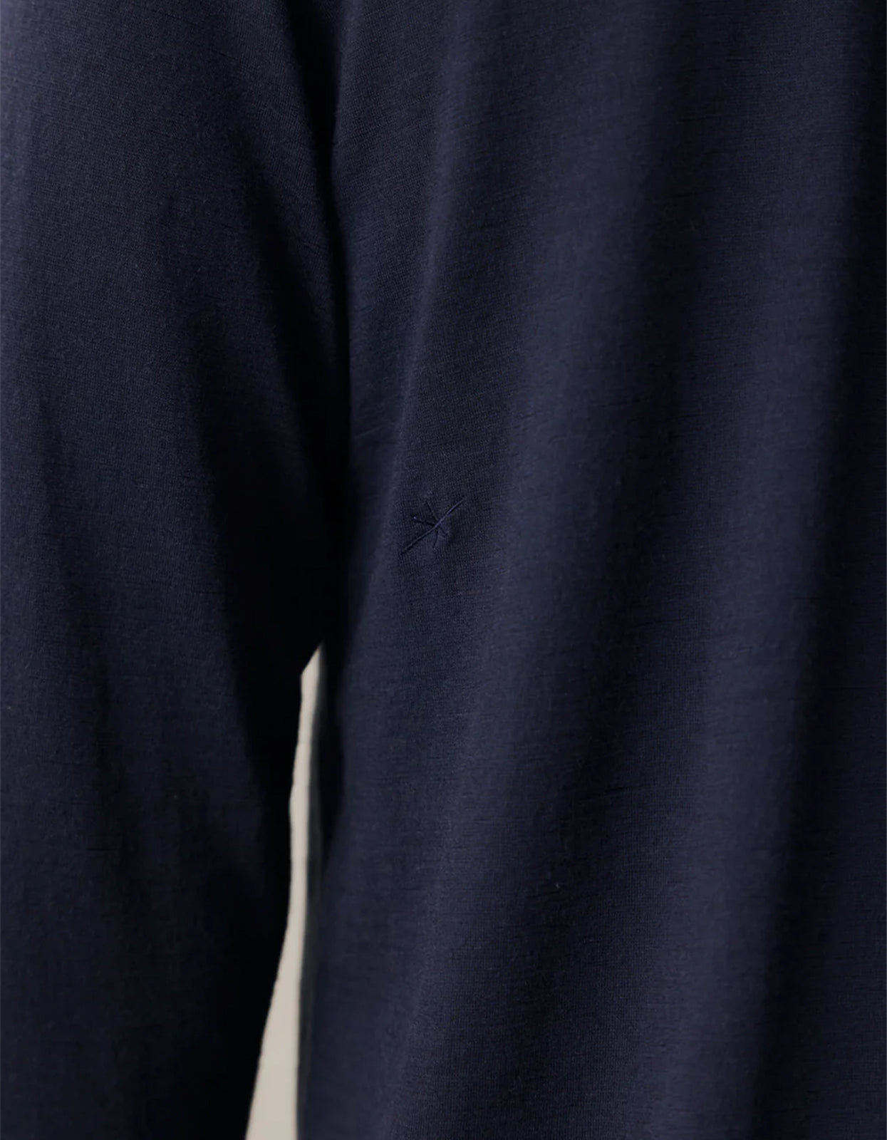 Mens Foundation Long Sleeve Merino Tee - Navy