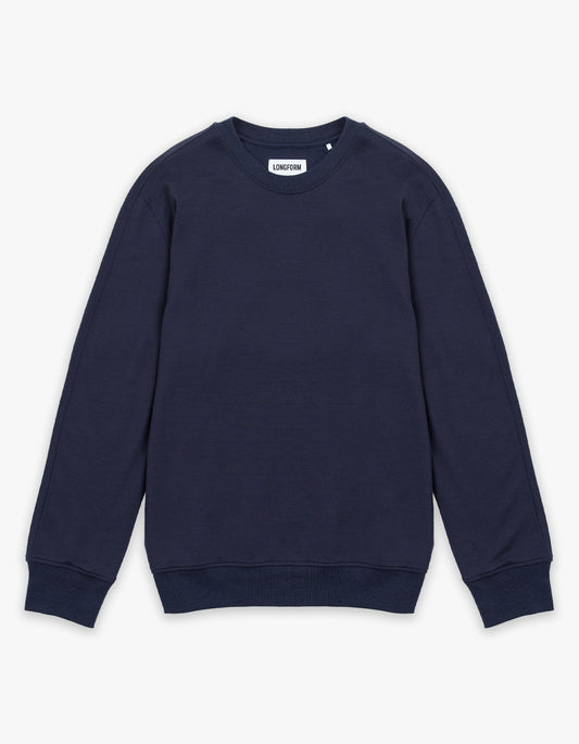 Mens Foundation Merino Sweatshirt - Navy