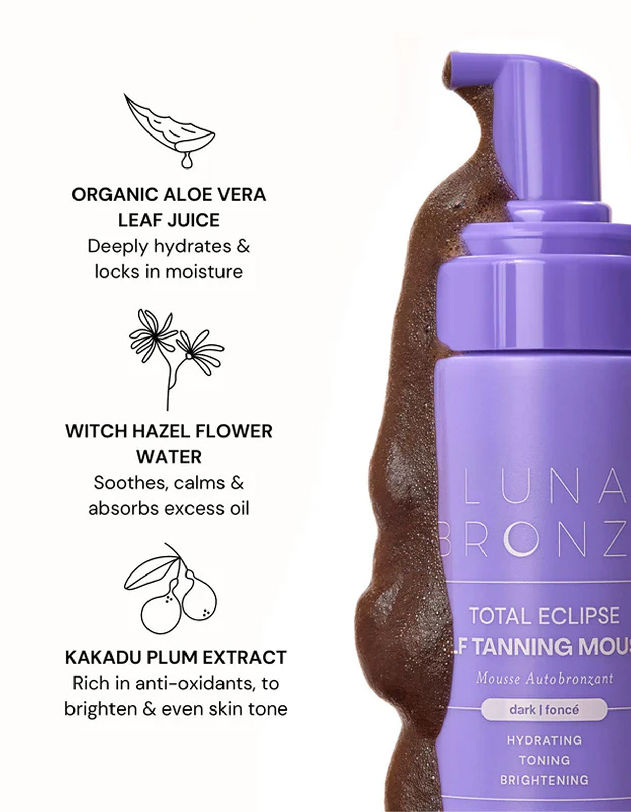 Total Eclipse Tanning Mousse Dark 200ml