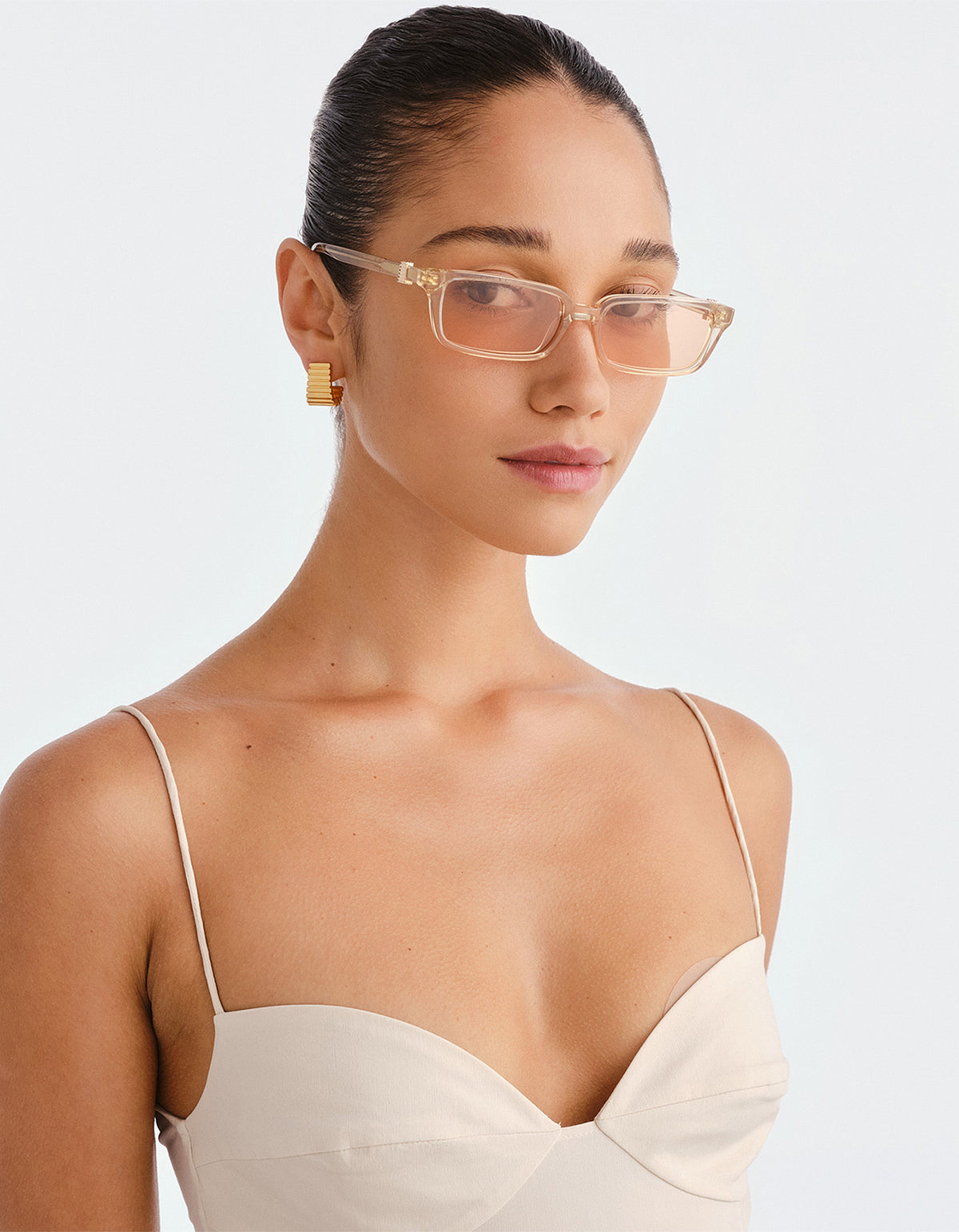 The Phoebe Luxe - Peach Nude/Amber Tint
